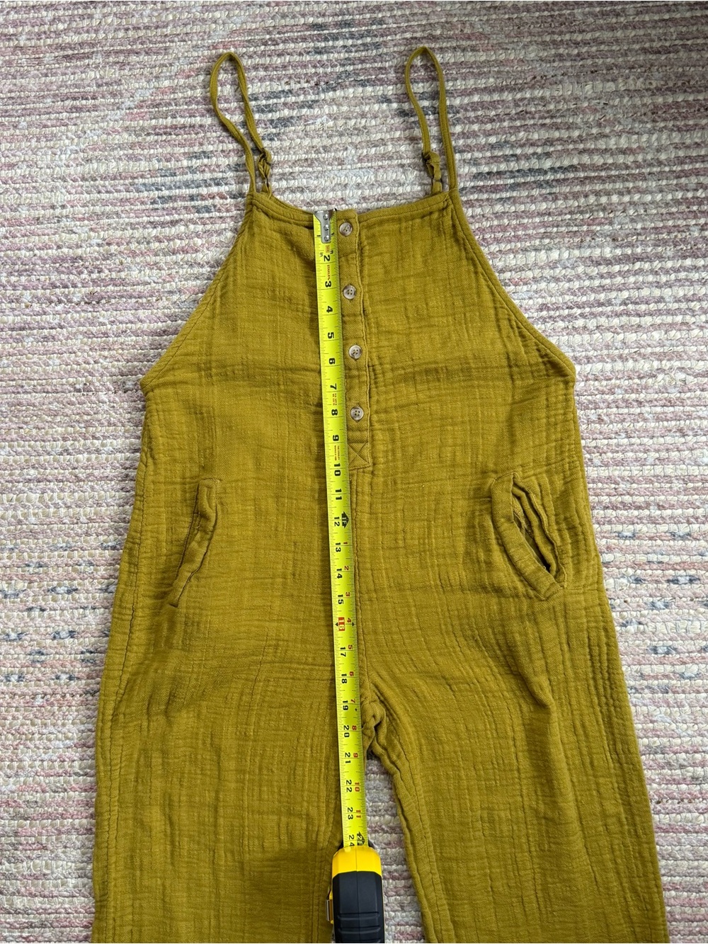 Billabong Mustard Yellow Gauze Jumpsuit - Picture 5 of 12